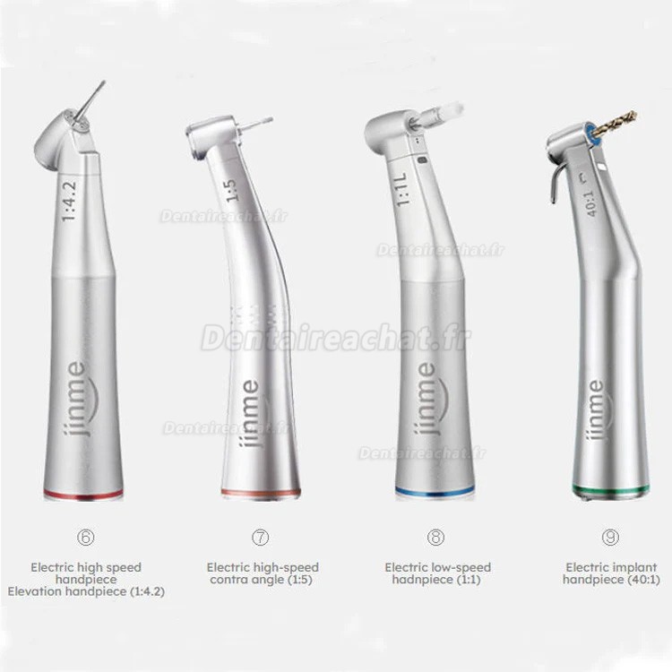 Syst&egrave;me moteur chirurgical dentaire Jinme ES70 avec 4 pi&egrave;ces &agrave; contre-angle